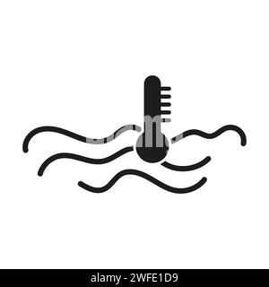Symbol für neue Motorkühlmitteltemperatur. Vektorabbildung. Eps 10. Rohbild. Stock Vektor
