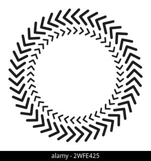 Symbol für den Kreispfeil von Chevron. Vektorabbildung. Eps 10. Rohbild. Stock Vektor