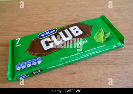 MC Vitie's Club Chocolate Biscuits in Minzgeschmack Stockfoto