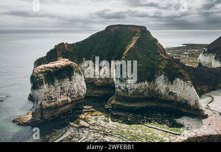 Der Flamborough Head auf Kosten von East Yorkshire, trinkt Dinosaurier Stockfoto