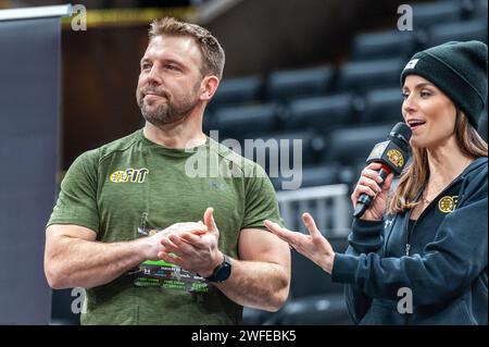 PJ Stock, pensionierter Bruins-Spieler, bei der 8. Jährlichen BFit Challenge, die von der Boston Bruins Foundation organisiert wird. Stockfoto