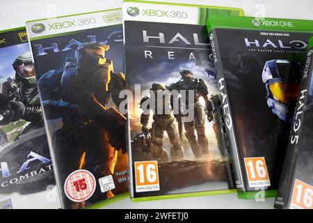 Halo-Videospielserie auf xbox – Wales, Großbritannien – 29. Januar 2024 Stockfoto