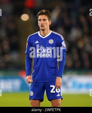 Dennis Praet in Leicester City während des Sky Bet Championship Matches im King Power Stadium in Leicester. Bilddatum: Dienstag, 30. Januar 2024. Stockfoto