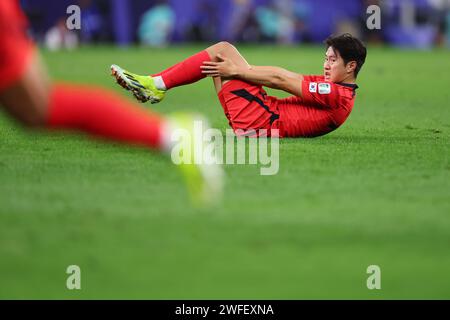 Al Rayyyan, Katar. 30. Januar 2024. Lee Kang-in (KOR) Fußball/Fußball : AFC Asienmeisterschaft Katar 2023 Achtelfinale zwischen Saudi-Arabien 1(2-4)1 Südkorea im Education City Stadium in Al Rayyan, Katar. Quelle: Naoki Morita/AFLO SPORT/Alamy Live News Stockfoto