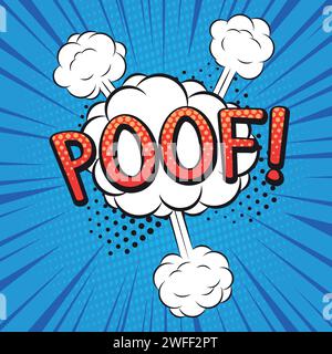 POF-Text-Pop-Art-Vektorbild Stock Vektor