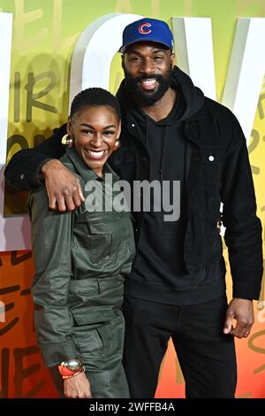 London, Großbritannien. 30. Januar 2024. Perri Shakes Drayton und Mike Edwards nehmen an der britischen Premiere von Bob Marley: One Love im BMX IMAX in London Teil. Quelle: Siehe Li/Picture Capital/Alamy Live News Stockfoto