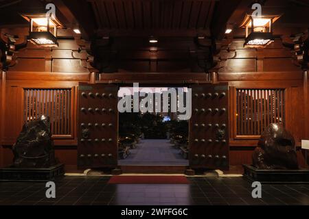 Hong Kong 11.5.2023 Chi Lin Nunnery ist ein großer buddhistischer Tempelkomplex in Diamond Hill, Kowloon, Hongkong Stockfoto