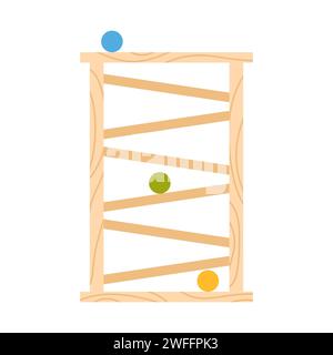 Holzlogik-Entwicklungsspiele. Gute Fähigkeiten Ausbildung, montessori Spielzeug Cartoon Vektor Illustration Stock Vektor