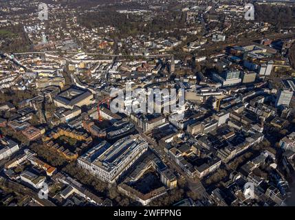 Luftbild, Stadtübersicht, Husemann-Karree und Baustelle Haus des Wissens HDW, Rathaus, Gleisdreieck, Bochum, Ruhrgebiet, Nordrhein-Westfalen, Deutschland ACHTUNGxMINDESTHONORARx60xEURO *** Luftaufnahme, Stadtübersicht, Husemann Karree und Baustelle Haus des Wissens HDW , Rathaus, Gleisdreieck, Bochum, Ruhrgebiet, Nordrhein-Westfalen, Deutschland ACHTUNGxMINDESTHONORARx60xEURO Stockfoto