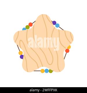 Buntes Spielzeug aus Holz. Montessori Entwicklungsspiel, Fine Skills Lernen Cartoon Vektor Illustration Stock Vektor