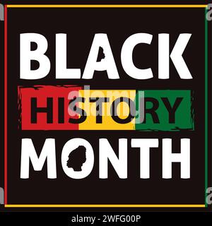 Schwarze Geschichte Monat Hintergrund Poster Vektor Stock Vektor
