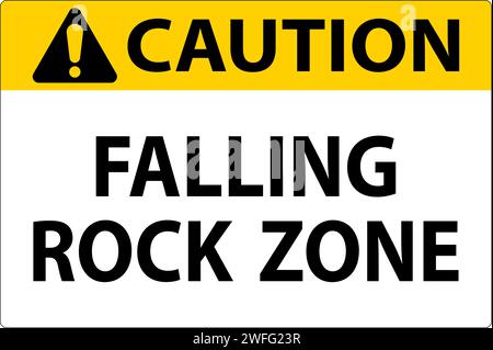 Warnschild, Falling Rock Zone Stock Vektor