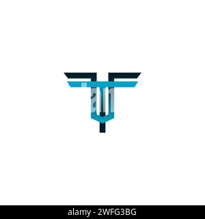 T-Logo. Buchstabe T ursprünglicher Logo-Vektor Stock Vektor