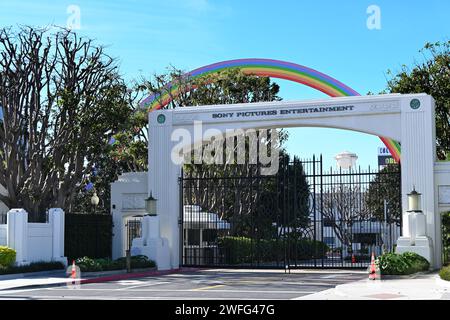 CULVER CITY, KALIFORNIEN - 28. JAN 2024: Sony Pictures Entertainment Madison Avenue Gate. Stockfoto