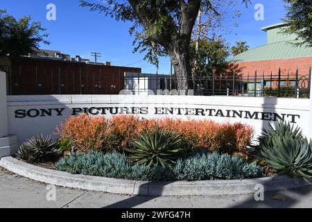 CULVER CITY, KALIFORNIEN - 28. JAN 2024: Sony Pictures Entertainment Madison Avenue Gate. Stockfoto