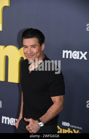 Los Angeles, Kalifornien, USA 30. Januar 2024 TV-Persönlichkeit Mario Lopez nimmt HBOÕs am 30. Januar 2024 in Los Angeles, Kalifornien, USA, an der 12. Staffel Premiere von Curb Your enthusiasm im DGA Theatre Teil. Foto: Barry King/Alamy Live News Stockfoto