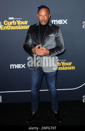 Los Angeles, USA. 30. Januar 2024. Chris Williams kommt am Montag, den 30. Januar 2024, zur Curb Your Enthusim Staffel 12 Red Carpet Premiere im DGA in Los Angeles, KALIFORNIEN. (Foto: Juan Pablo Rico/SIPA USA) Credit: SIPA USA/Alamy Live News Stockfoto