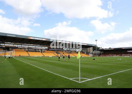 Allgemeiner Blick auf Vale Park, Heimat des Port Vale Football Club. Der ehemalige Take That Sängerin und lebenslanger Vale-Unterstützer plant, den Fußballverein der Liga 1 zu kaufen. Stockfoto