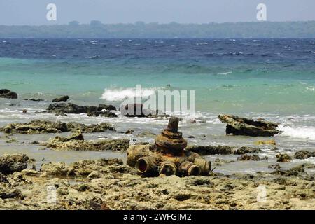 Ruinen amerikanischer Militärausrüstung aus dem Zweiten Weltkrieg in Millionenhöhe auf der südpazifischen Insel espiritu santo, Luganville, vanuatu Stockfoto