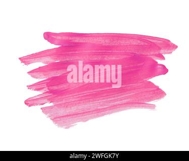Abstrakter roter Farbgrunge Hintergrund. Mit Pinsel gemaltes abstraktes rotes Banner. Handgefertigte moderne abstrakte rote Malerei. Abstrakter roter Aquarellhintergrund. W Stockfoto