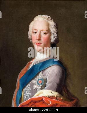 Prinz Charles Edward Stuart (1720–1788), Bonnie Prince Charlie, Porträtgemälde in Öl auf Leinwand von Allan Ramsay, um 1745 Stockfoto