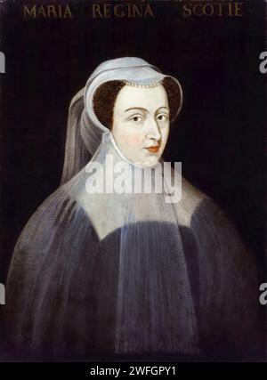 Mary, Queen of Scots (1542–1587), Queen of Scotland (1542–1567), Porträtgemälde in Öl auf Leinwand nach Francois Clouet, 1600-1699 Stockfoto