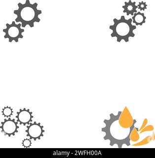 Zahnradsymbol logo Vektor icon Abbildung Stock Vektor