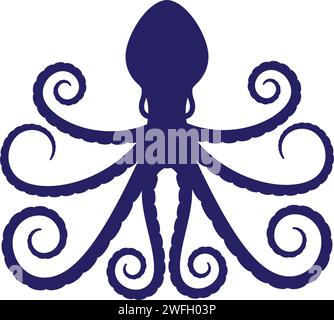 Oktopus-Symbol Vektor-Illustration Designvorlage Stock Vektor