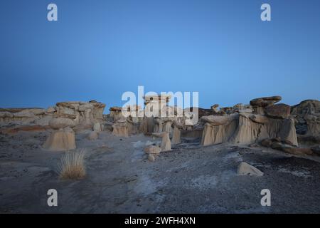 Strange Rock Formation in Bisti Badlands (Alien Throne) New Mexico Stockfoto