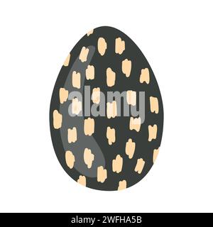 Osterei mit goldenen Flecken. Vektor-isolierte Abbildung Stock Vektor