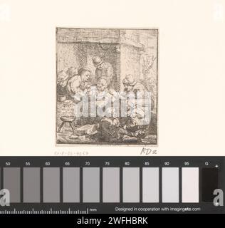 Trinkerei Firma, Jacques Dassonville, 1629 - 1670 Druck Frankreich Papier Radierung / Gravur Private Feste, fröhliche Gesellschaft. Trinken. Bier, Bier Stockfoto