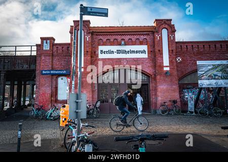 Berlin Pankow OT Wilhelmsruh S-Bahnhof Wilhelmsruh, Bestandteil der zukünftigen Heidekrautbahn Strecke - 31.01.2024 Berlin Pankow *** Berlin Pankow OT Wilhelmsruh S Wilhelmsruh Bahnhof, Teil der zukünftigen Heidekrautbahn Linie 31 01 2024 Berlin Pankow Stockfoto