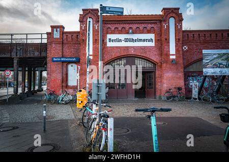 Berlin Pankow OT Wilhelmsruh S-Bahnhof Wilhelmsruh, Bestandteil der zukünftigen Heidekrautbahn Strecke - 31.01.2024 Berlin Pankow *** Berlin Pankow OT Wilhelmsruh S Wilhelmsruh Bahnhof, Teil der zukünftigen Heidekrautbahn Linie 31 01 2024 Berlin Pankow Stockfoto