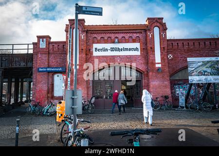 Berlin Pankow OT Wilhelmsruh S-Bahnhof Wilhelmsruh, Bestandteil der zukünftigen Heidekrautbahn Strecke - 31.01.2024 Berlin Pankow *** Berlin Pankow OT Wilhelmsruh S Wilhelmsruh Bahnhof, Teil der zukünftigen Heidekrautbahn Linie 31 01 2024 Berlin Pankow Stockfoto