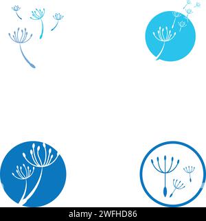 Löwenzahn vektor Icon Design vorlage Stock Vektor