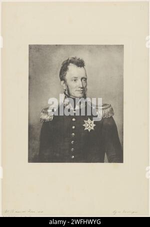 Porträt von Wilhelm I. Frederik, König der Niederlande, 1850 - 1949 fotomechanischer Druck niederländisches Papier Kollotypie Stockfoto