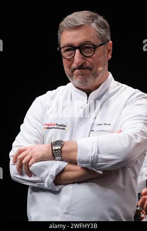 Der spanische Koch Joan Roca von El Celler de Can Roca während der Ausgabe des internationalen gastronomischen Kongresses Madrid, Madrid 30. Januar 2024 Spanien Stockfoto