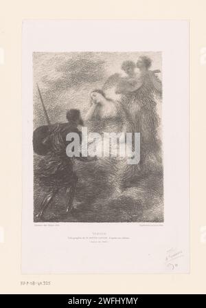 Prinzessin Reiza sieht einen Ritter in einer Vision, Henri Fantin-Latour, 1895 gedrucktes Pariser Papier. Vision. oper. ritter Stockfoto