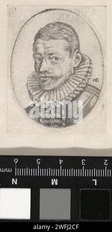 Porträt des Kaufmanns Hans Felbier, anonym, nach Hendrick Goltzius, 1582 - 1667 Druckpapierstich Stockfoto