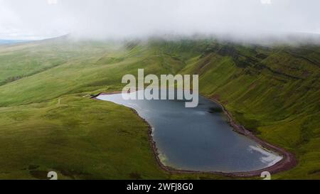 Llyn y Fan Fach, ein See auf unserem Weg durch Wales Stockfoto