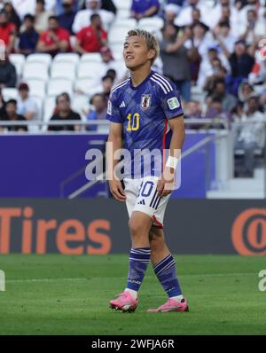 Doha, Katar. Januar 31, 2024. DOHA, KATAR - JANUAR 31: Ritsu Doan während des AFC-Achtelfinale-Spiels zwischen Bahrain und Japan im Al Thumama Stadium am 31. Januar 2024 in Doha, Katar Credit: Sebo47/Alamy Live News Stockfoto