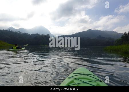 Laguna Yure, Reservoir in der Nähe der Panacam Lodge, Cerro Azul Nationalpark, Honduras, Zentralamerika Stockfoto