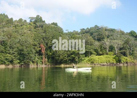 Laguna Yure, Reservoir in der Nähe der Panacam Lodge, Cerro Azul Nationalpark, Honduras, Zentralamerika Stockfoto