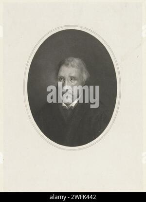 Mansbustste in Ovaal, Henricus Wilhelmus Couwenberg, 1829 - 1845 Druck Amsterdamer Papier. Ätzen/Gravieren anonyme historische Person porträtiert Stockfoto