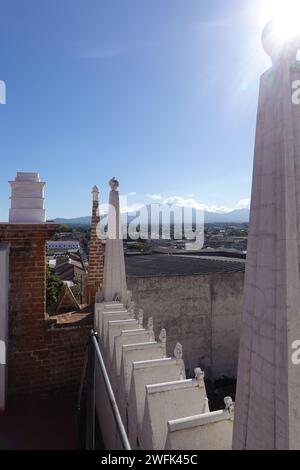 Blick vom Dach der Kathedrale von Santa Ana, Santa Ana, El Salvador, Mittelamerika Stockfoto