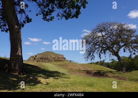 San Andres Archäologischer Park, eines der größten prähispanischen Zentren in El Salvador, Zentralamerika Stockfoto