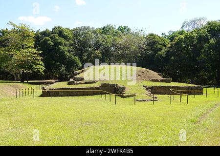 San Andres Archäologischer Park, eines der größten prähispanischen Zentren in El Salvador, Zentralamerika Stockfoto