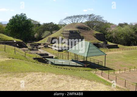 San Andres Archäologischer Park, eines der größten prähispanischen Zentren in El Salvador, Zentralamerika Stockfoto