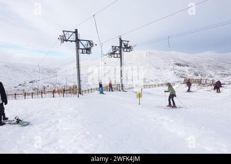 Glenshee Skigebiet, Schottlands größtes Skigebiet, Cairngorms, Glenshee Stockfoto