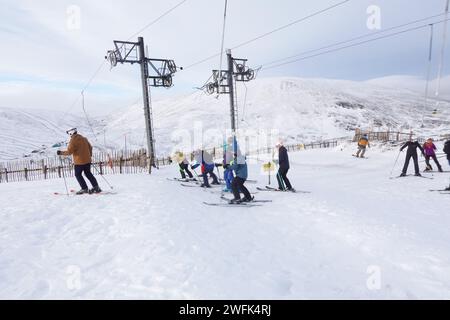 Glenshee Skigebiet, Schottlands größtes Skigebiet, Cairngorms, Glenshee Stockfoto